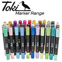Toki Twin Tip Marker Range – Alcohol Based Ink Dual Pens – Fine & Chisle Nib