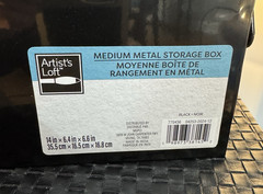 Artist Metal Box Storage Black – Spacious and Sturdy – Classy Appearance