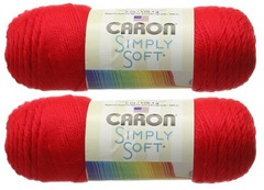 Bulk Buy: Caron Simply Soft Yarn Solids (2-Pack) (Red)