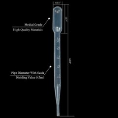 Pipette, 10 Pieces 3ml Disposable Clear Plastic Transfer Pipettes Droppers