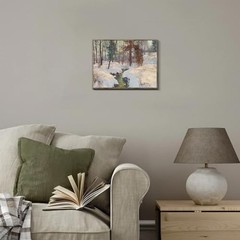 Unframed Vintage Winter Snow Landscape Wall Art, 10″L x 8″W SnowForest