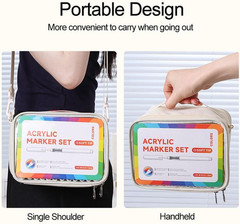 240 Colors Acrylic Paint Markers, Soft Brush Tip Acrylic Paint Pens for Paper, R