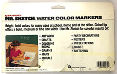 1991 Sanford Mr. Sketch Water Color Markers 12 Color Set No. 22072 UNSCENTED