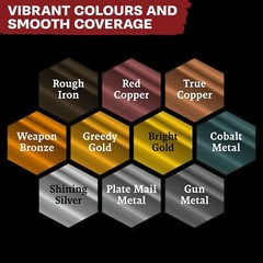 The Army Painter 0.06 Fl Oz (Pack of 10), Fanatic Metallics Paint Set Combo