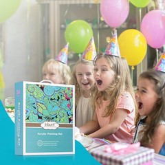 Art Paint Set for Kids with Easel Canvas Brushes and Acrylic Paints