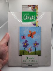 8 x 10 Canvas Panels 3 Pack White Craft Projects Art NIP Made In USA