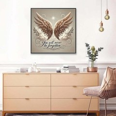 MBNTJHT Angel Wings Paint by Numbers Kit for 16X16Inch, MT22332