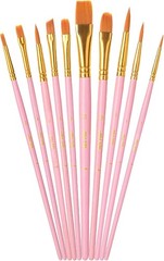 Acrylic Paint Brushes Set, 10 Pack, Round & Pointed Tip | Nylon Hair Artist B…