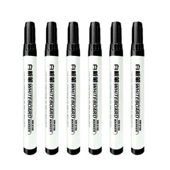 4/8Pcs Black Erasable Whiteboard Pen, Red Blue Easy to Wipe Large Head Pen, Larg