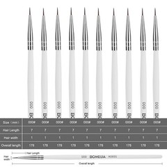 10PCs Micro liner Artist Paint Brush Set Acrylic Watercolor Art Painting Brushes