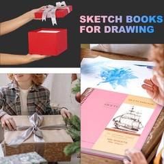 9 x 12 inches Hardcover Sketchbook for Drawing 120 Sheets Spiral Bound Sketch…