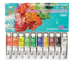 Holbein Duo Aqua Oil Compact Set of 10, 10ml tubes