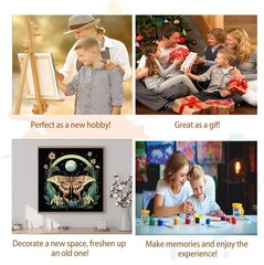 Framed 10×10 Inch Paint By Numbers Kit For Adults Wall Art DIY Beginner Kit