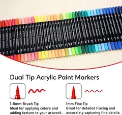 Quick-Drying 30 Colors Acrylic Paint Markers: Perfect for Every Artistic Medium