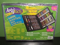 Darice Artyfacts Portable Art Studio DELUXE ART SET, 120 Total Pieces, Ages 6+,