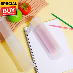 8 Pcs Extendable Plastic Brush Case Clear Paint Brush Tube Holder Storage Paintb