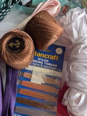 JOB LOT #159: VINTAGE threads, ribbon, braid, bows & more