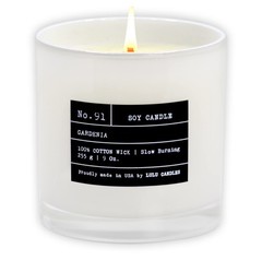 Lulu Candles | Gardenia | Luxury Scented Soy Jar Candle | Hand 9 Oz., Clear