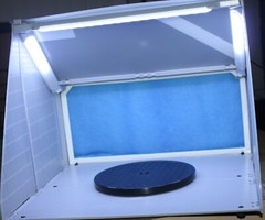 Portable Hobby Art Airbrush Paint Spray Booth Kit W/ Exhaust Filter & LED Light