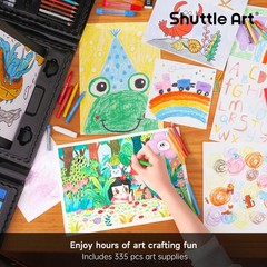 335 Piece Art Set, Multi-Media Art Supplies, Gift Art Kit with Trifold Easel,…