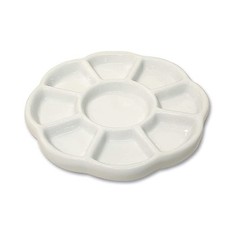 9 Well Porcelain Ceramic Watercolor Paint Palette – Ceramic Mixing Palette Tr…