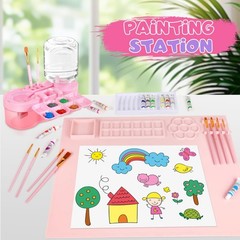 Art Painting Kits, Paint Station, Including Upgraded Paint Brush Cleaner, 20″…