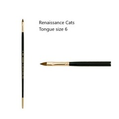 Silver Brush Renaissance series CATS TONGUE brushes for Oil & Watercolor, Sable