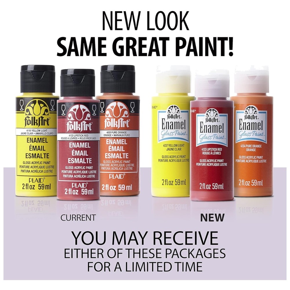 Glossy Acrylic Enamel Paint – 16 Pack, Glass & Ceramic