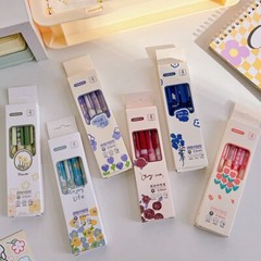 4Pcs Black 0.5mm Retractable Gel Ink Pens Vibrant Colours Smooth Writing Pen