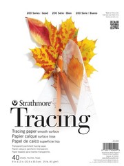 Strathmore 200 Series Tracing Paper, Tape Bound Pad, 9×12 inches, 40 Sheets (…