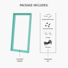 Floater Frame 9×12 for 3/4 (0.75) inch Deep Canvas Paintings/Canvas Prints/Wo…