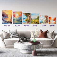 Multi Pack Blank Canvas Panels for Painting – 11×14, 9×12, 8×10, 6×6, 5×7, 4×4
