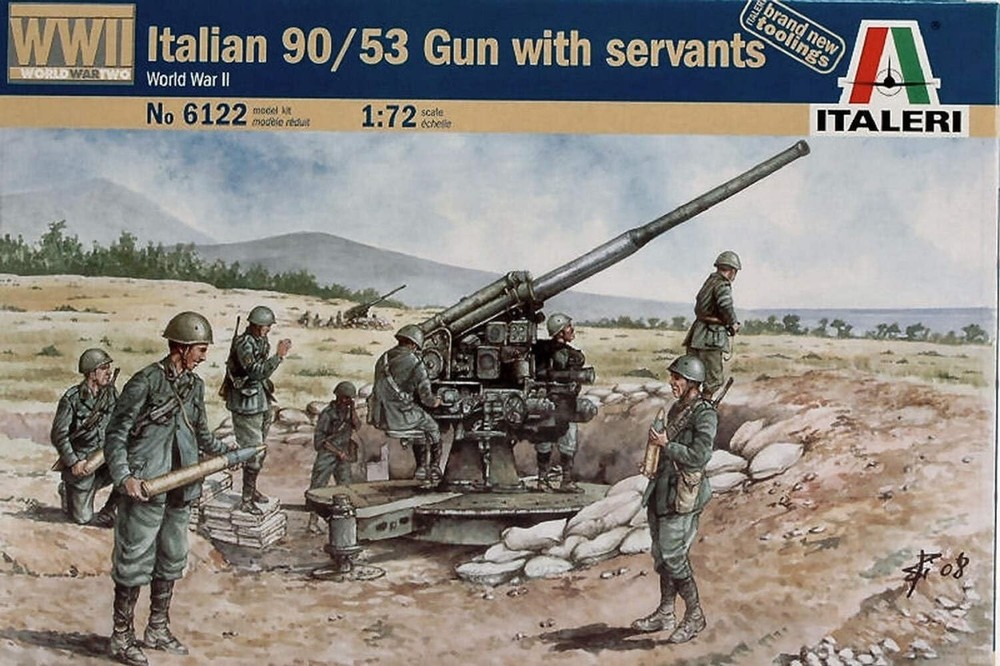 Italeri 6122S 2nd World War 90 53 Gun Servants Italeri Plastic Everyday Use