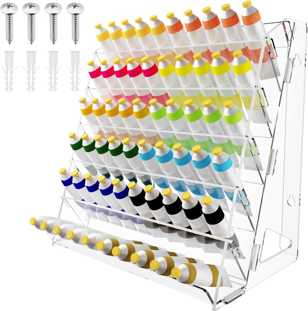 Acrylic Paint Storage Case for Bottles(2 Fl Oz), Craft Paint Storage Bottle Orga