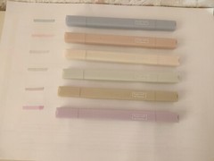 6pcs super soft double head colour marker highlighter pen multi mild colour