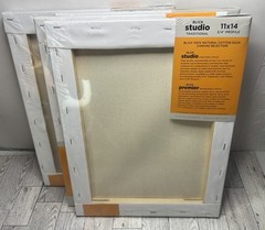 11″x 14” Stretched White Wooden Canvas For Paintings & Crafts (4) Blick Studio