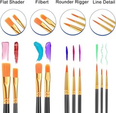Multi-Size Artist Paint Brushes Set of 240 for Kids & Adults – Easy Care & Use
