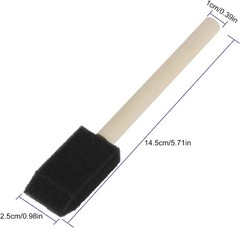 200 Pack 1 inch Foam Paint Brushes Bulk Sponge Paint Brush Foam Brush Set Woo…