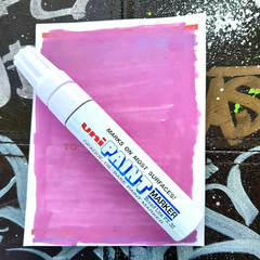 MODIFIED FUCHIA Uni Paint Marker PX-30 Broad Chisel Tip 8mm Graffiti Supplies