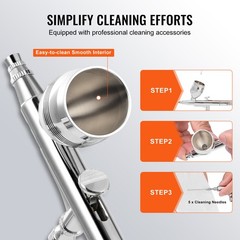 Uimoso Airbrush Gun0.3/0.5 mm Dual Action Gravity Feed Airbrush Kit for Nail Art