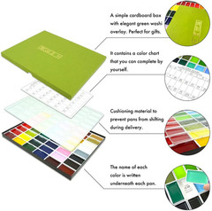 Kuretake GANSAI TAMBI Watercolor Paint Set 48 Colors, Professional-Quality Art S