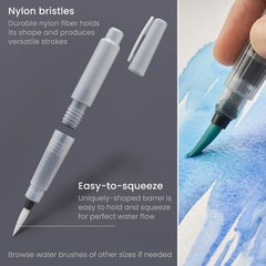 Watercolor Paint Set 12 Ocean Tones Half Pans Watercolor Set With Brush Semi Moi