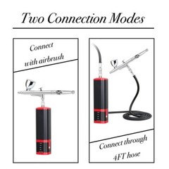 Cordless Airbrush with 2 Battery, 32PSI Portable Airbrush Kit with Compressor