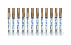 GXIN Gold Paint Pens (12 Pack), Opaque Paint Pens, Oil Based and Water-Proof