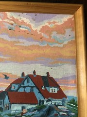 Paint By Number Set Of 2 New England Lighthouses Wood Frame 13.5”X 17.5”