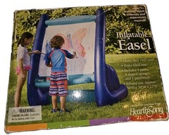 HearthSong Inflatable Outdoor Art Easel For Kids Water Filled Base Painting