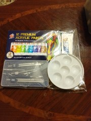 wholesale set of drafting set, and set of 12 water-colors tubes including 4brush