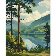 Paint by Numbers Kit for Adults – Forest Landscape Paint by Number on Canvas Wit