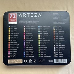 Arteza Water Color Pencils Artist Quality Set Of 72 In Tin New Open Box