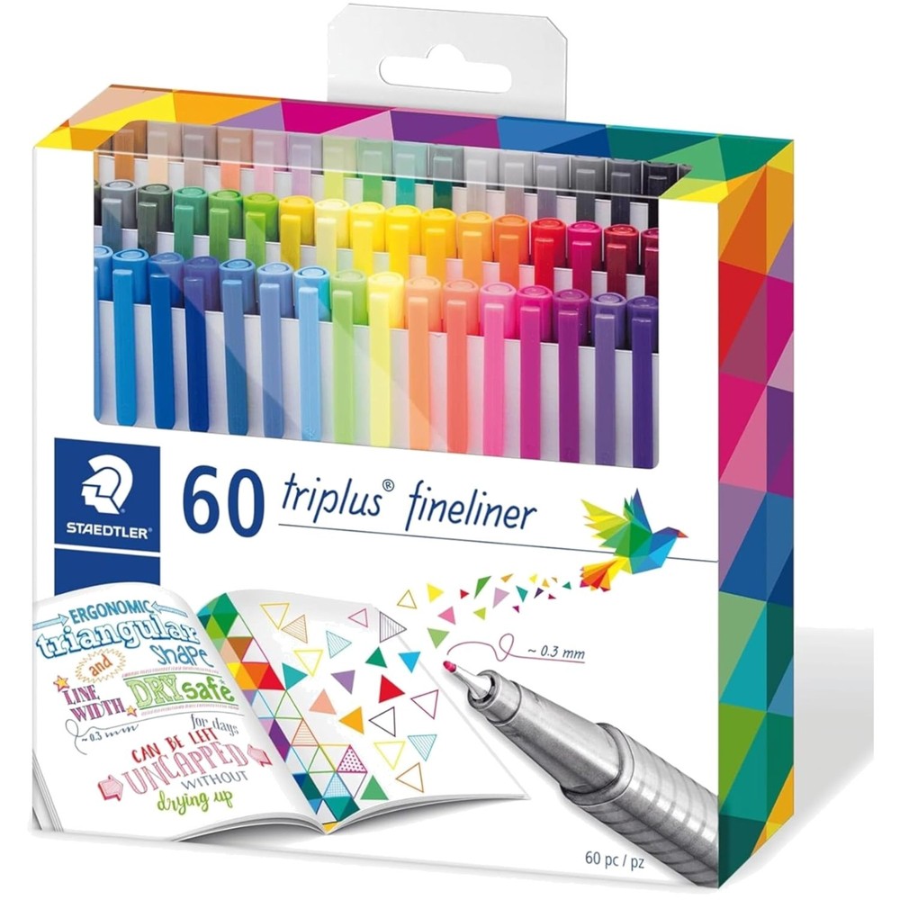 Ergonomic 60-Color Fineliner Set with Superfine 0.3mm Tip – Ultimate Precision